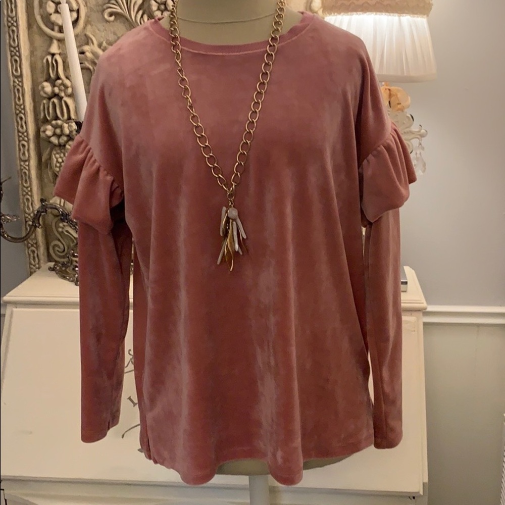 Two by Vince Camuto Velour Top - Picture 2 of 9